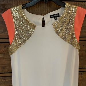 Sequin and white dress